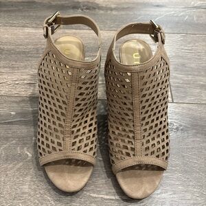 Chic Taupe Cutout Women's Sandals